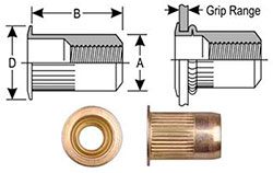 1/2"-13 Thread Nutsert